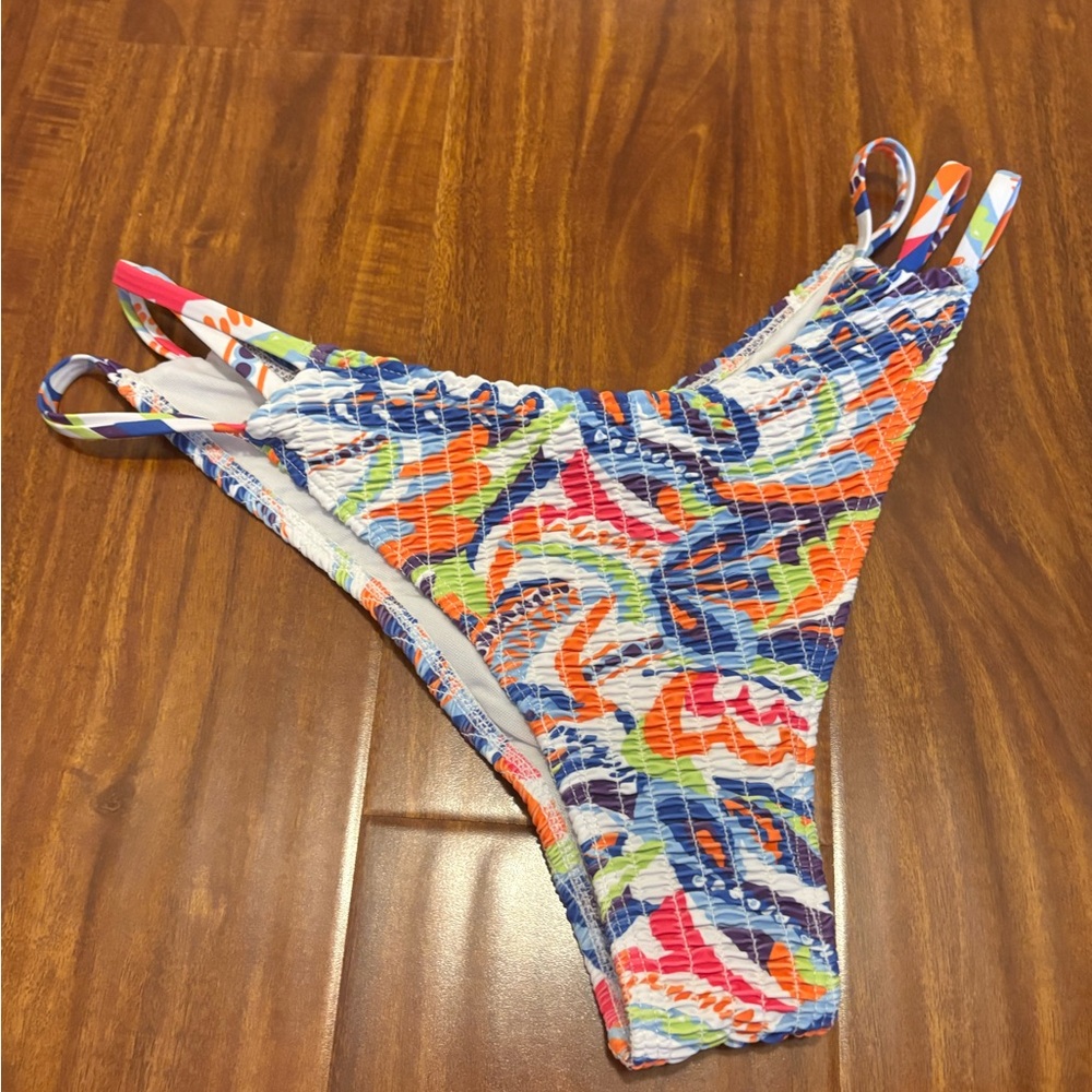 Colorful Smocked Bikini Bottom - Multicolor - Picture 2 of 2